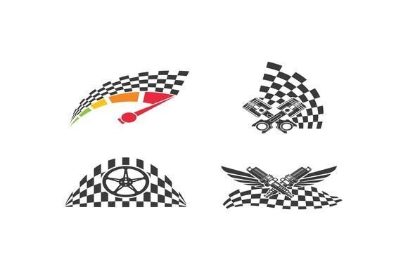 Automotive Racing Flag Vector Element: A Designer's Essential