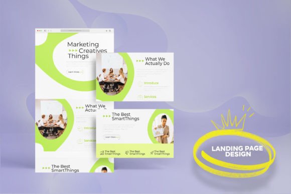 Geometric Abstract Landing Page Design Guide