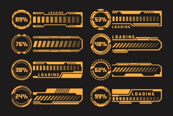 High Tech Loading Bar and Interface Design