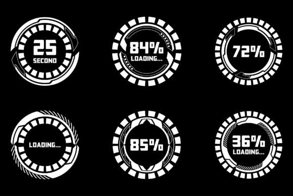 HUD Futuristic Circular Loading Icons: Elevating Your Digital and Print Designs