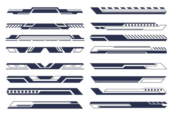 Redefining Visual Communication with the HUD Futuristic Tech Border Design Set