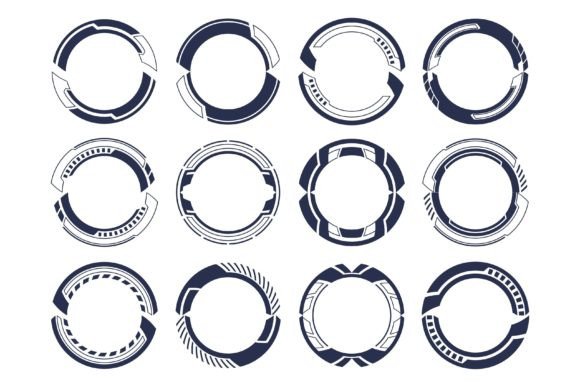 Sci-Fi Circular HUD Interface Elements
