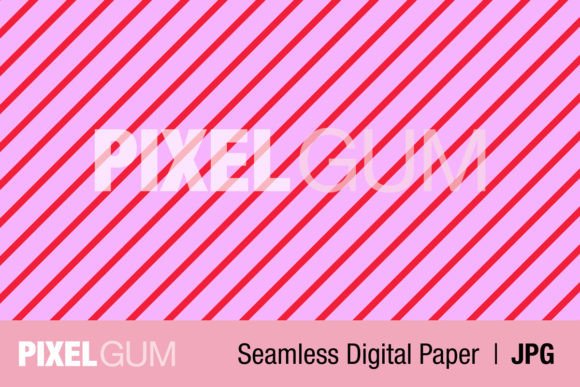 Seamless Pink and Red Stripes Pattern