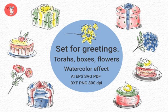 Set for Greetings: Torahs, Boxes, and Flowers for Versatile Design Projects