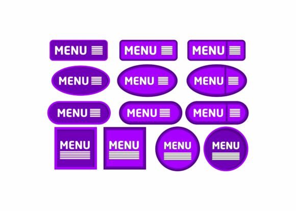 Set of Purple Menu Button Design for Web: A Comprehensive Guide to Versatile Digital Assets