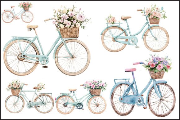 Watercolor Bicycle Vector Can Be Used