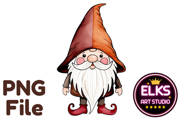 Watercolor Gnome Clipart PNG: A Creative Asset