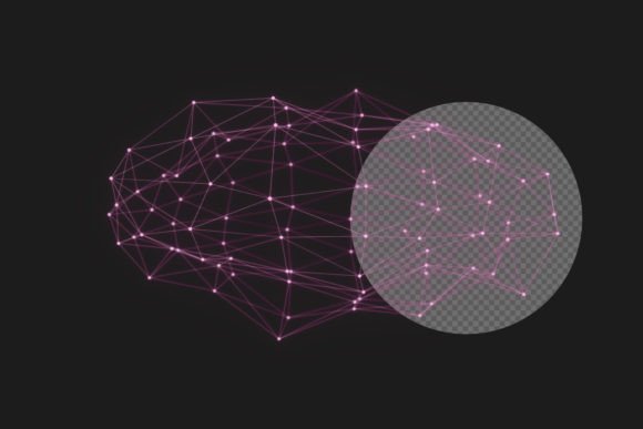 Wavy Abstract Purple Network Shape Guide